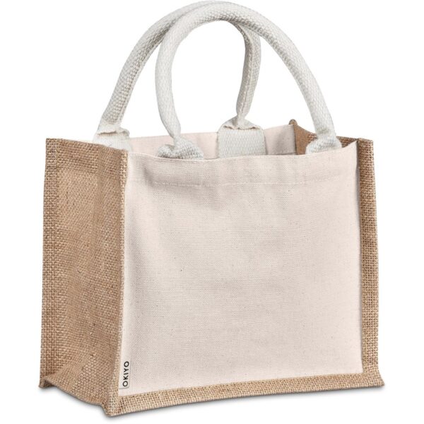 Okiyo Chinsai Midi Jute & Cotton Tote - Image 4