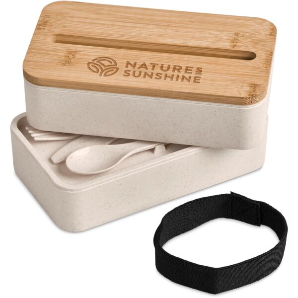 Okiyo Dura Wheat Straw & Bamboo Lunch Box Set - Image 2