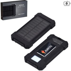 Swiss Cougar Durban Fast Charge 20W Solar Pow-er Bank -10000mAh