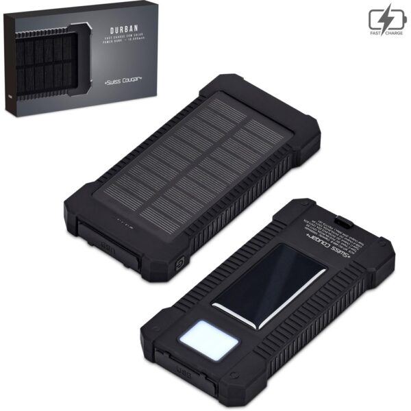 Swiss Cougar Durban Fast Charge 20W Solar Pow-er Bank -10000mAh - Image 3